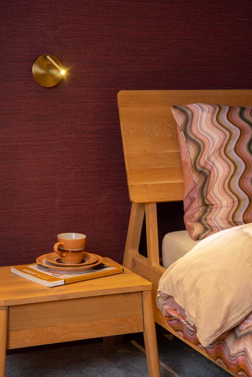 Lampe de lit/Applique - or mat/laiton - Ø10,2cm - LED 1x2W - 3000K - magnétique - rechargeable