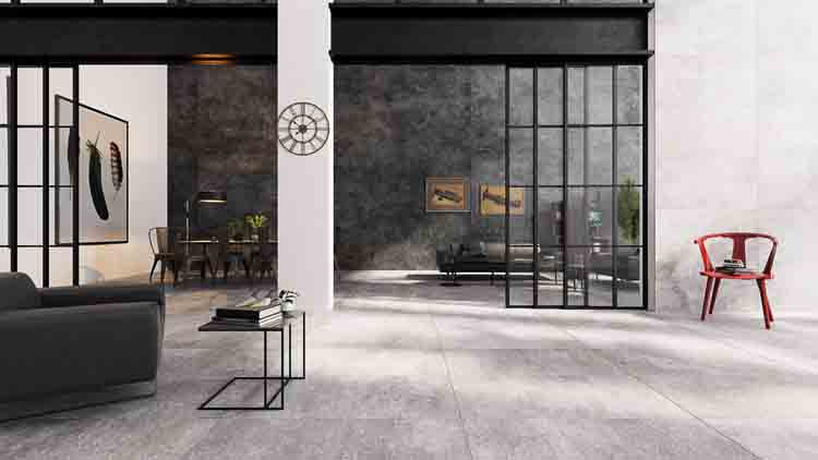 Vloer- en wandtegel Ryan grijs 120x120cm