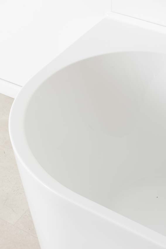 Half vrijstaand bad Hess glanzend wit 170x80cm