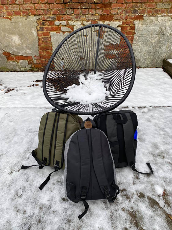 Sac à dos Pongee gris avec compartiment ordinateur portable polyestre 