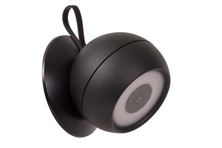 Wandlamp binnen/buiten - zwart - dimbaar - LED 1x2W - 3000K - IP54 - magnetisch - oplaadbaar