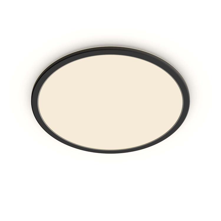 Plafonnier super mince 18W 27K noir 1500L IP44