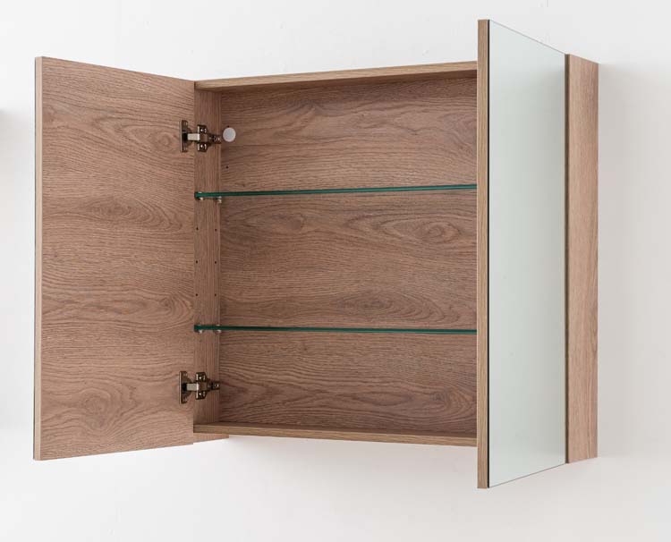 Armoire de toilette Brava chêne 80x70cm