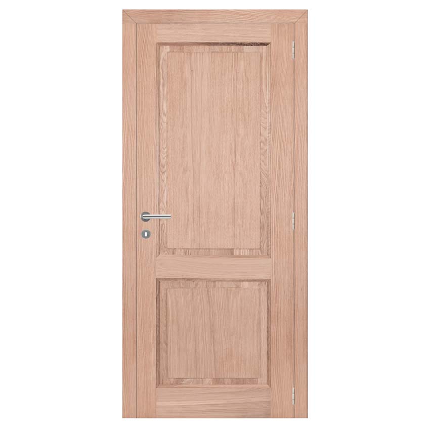 Porte intérieure complète Chambord placage chêne 201,5x63cm bois massif réversible + châssis 16,5cm