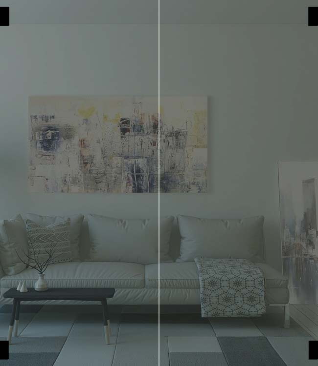 Dubbele glazen binnendeur Sky Grey gerookt glas op maat - scharnieren zwart