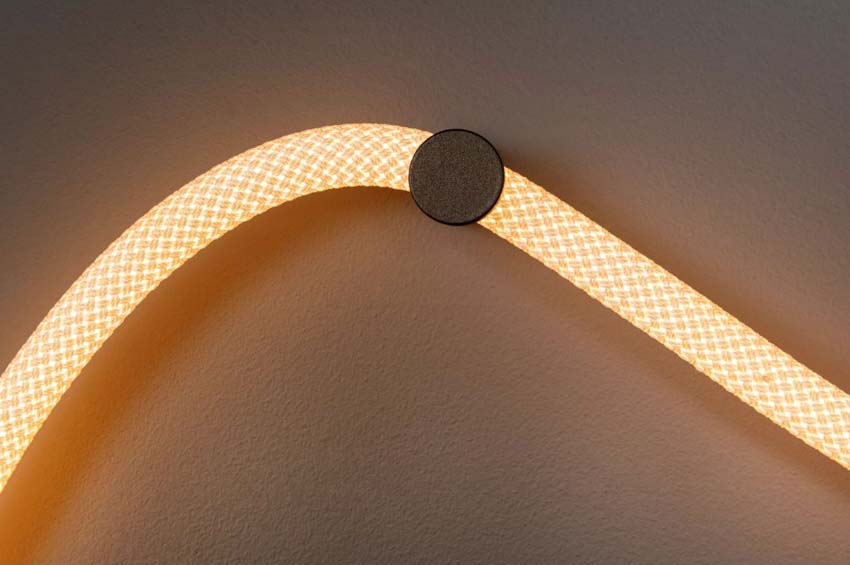 Lucide Vibes Janderin - Wandlamp - LED Dimbaar - CCT - 1x48W 2200K/3300K - Handbewegingssensor - Champagne