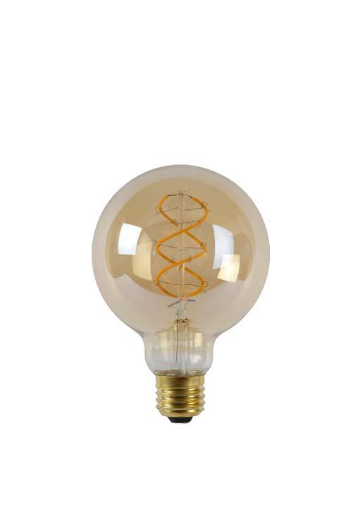 Ampoule filament - ambre - dimmable - Ø9,5cm - E27 - 5W