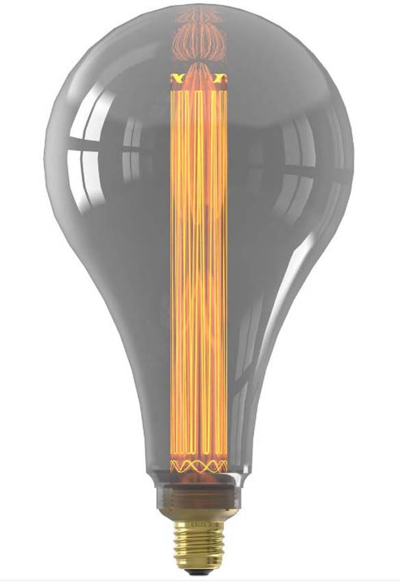 Lampe LED - Titane - Ø16,5x30cm - Dimmable - E27 - 1x3,5W - 60lm - 2000K - 1 pièce