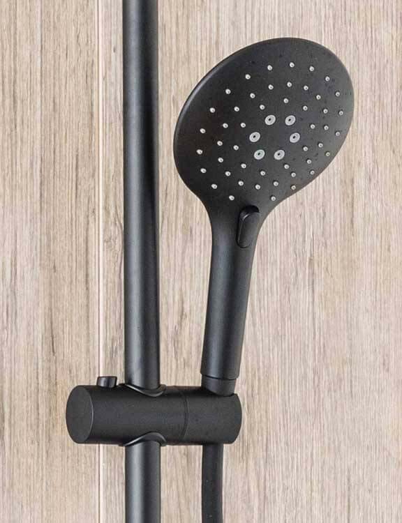 Doucheset Stallion thermostatisch zwart