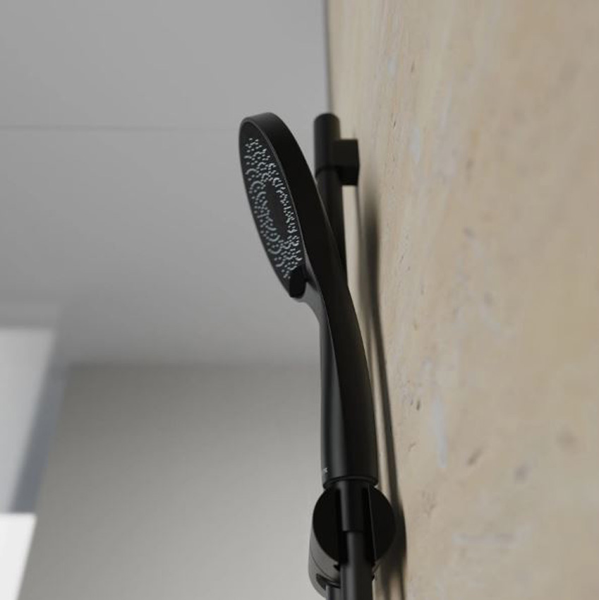 Ensemble de douche Cali à fixation murale noir mat