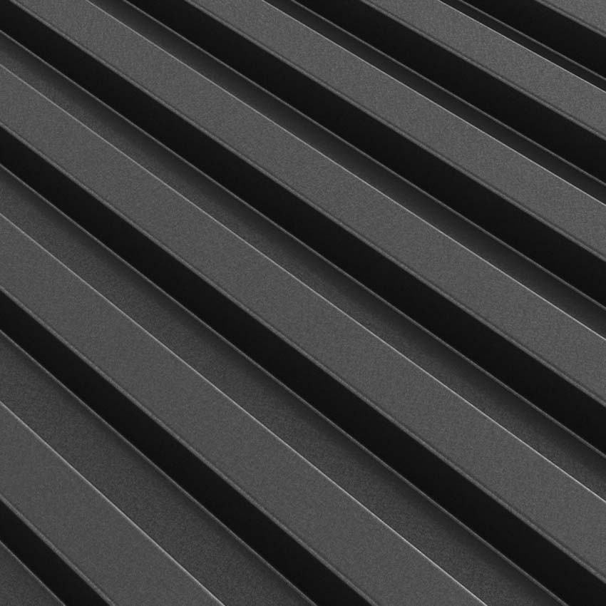 Échantillon panneau de façade line up outdoor en acier anthracite 10x36cm