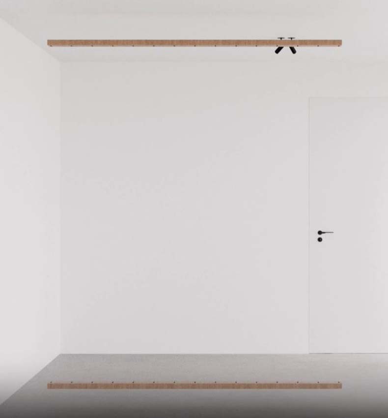 Top- of bodemprofiel roomdivider Line up Divide licht eik 192,5cm