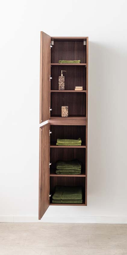 Armoire colonne Falco noyer suspendue 170x40x35cm