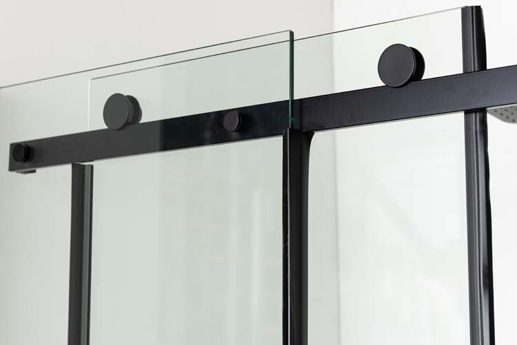 Doucheschuifdeur Uno zwart 117-120x200cm