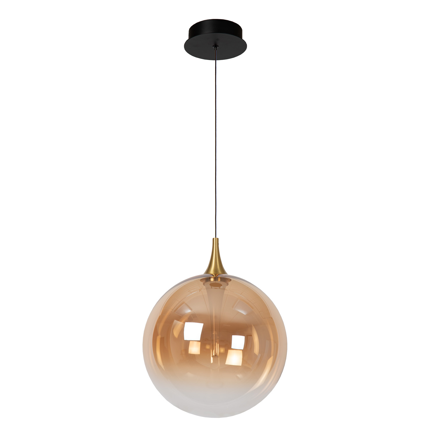 Lucide Premium Gisela - Hanglamp - Ø30cm - LED Dimb. - 1X9,4W 2700K - Amber
