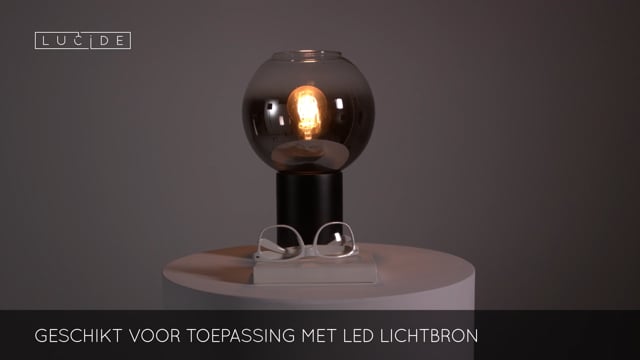 Lampe de table - Ø 20 cm - 1xE27 - Noir Lampe de table - Ø 20 cm - 1xE27 - Noir