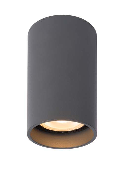 Plafonnier - gris - Ø5,5cm - dimmable - LED - GU10 - 5W - 2200/3000K