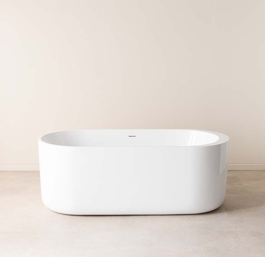 Vrijstaand bad Brad glanzend wit 170x80cm