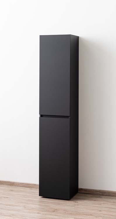 Meuble de salle de bain Puro debout noir mat 1200 mm