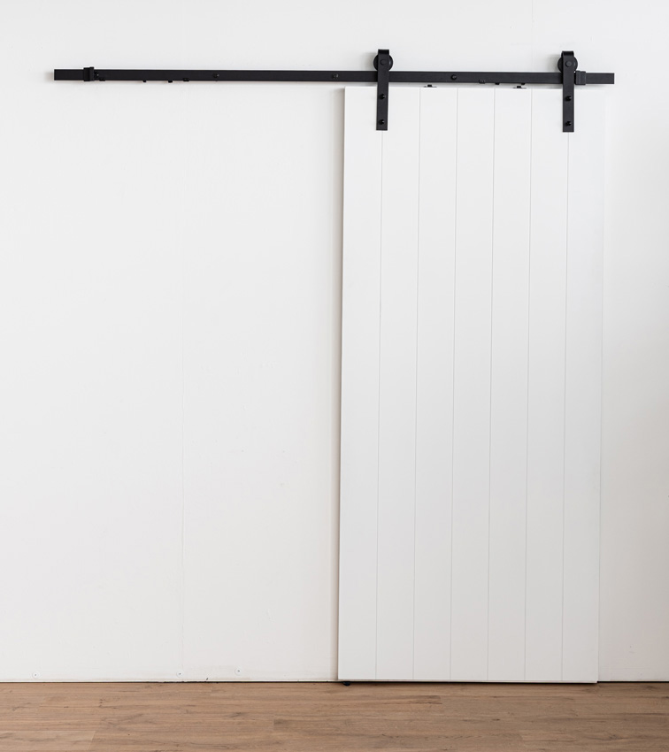 Complete enkele schilder schuifdeur Titus 93x211,5cm + rail robust zwart