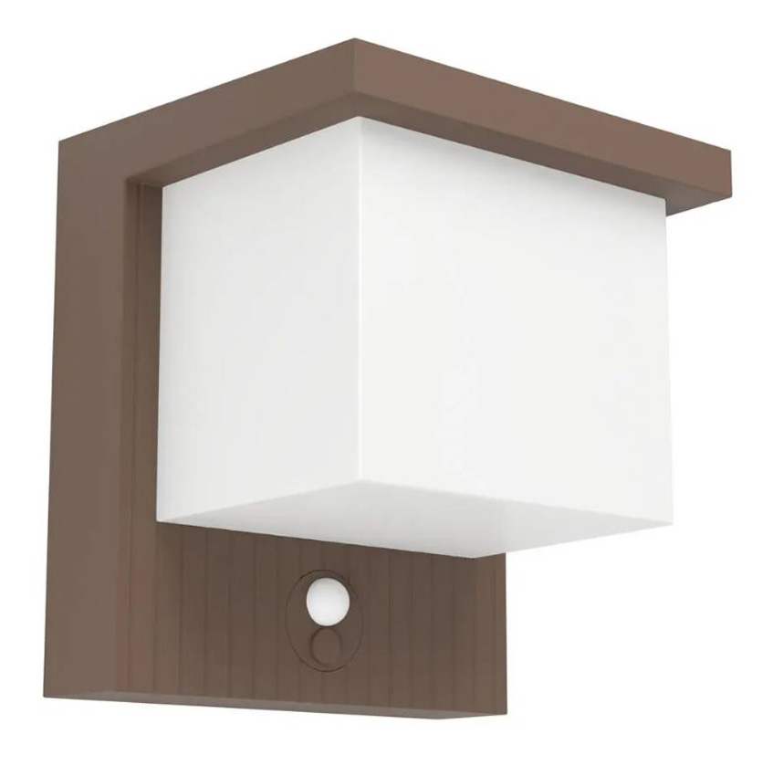 Applique murale - brun - 14x12x15cm - LED - 1x7W - 3000K - Solaire avec détecteur de mouvement