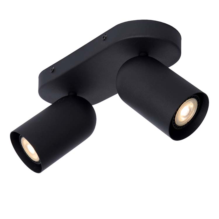 Lucide PUNCH - Spot plafond - 2xGU10 - Noir