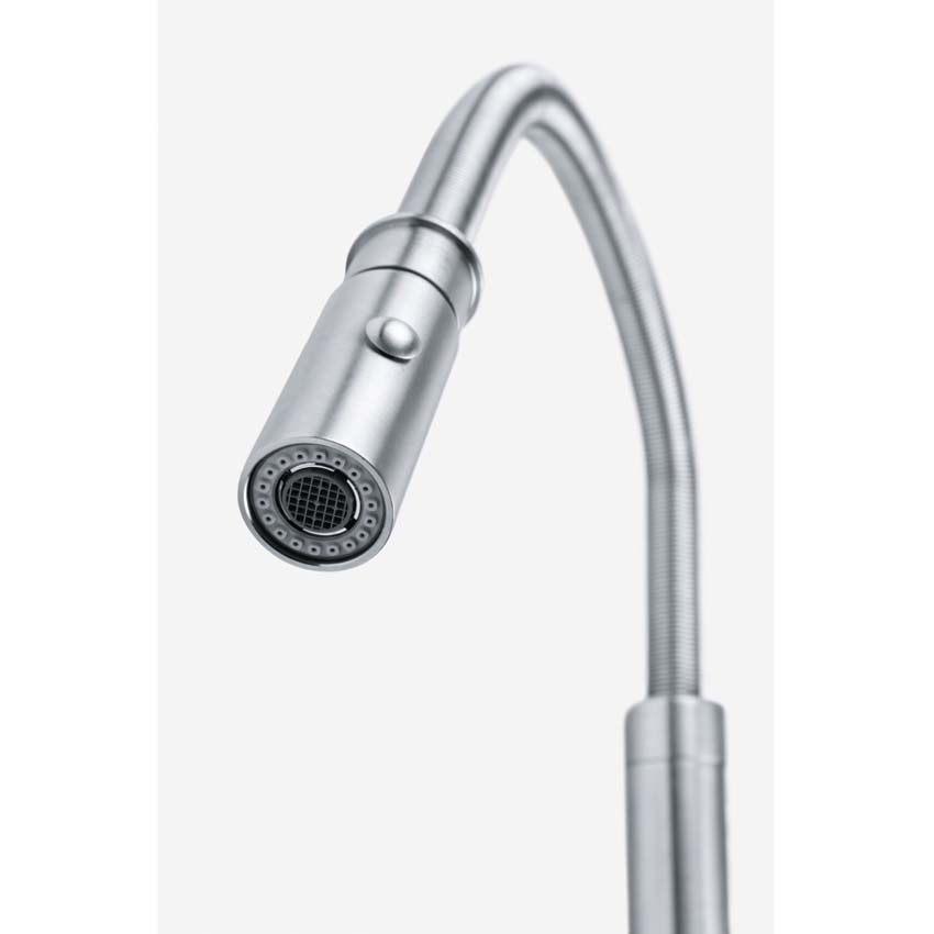 Keukenkraan Franke Pescara inox met uittrekbare uitloop