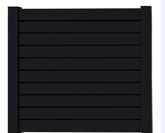 Hoekpaal afsluiting Havana aluminium zwart 220cm
