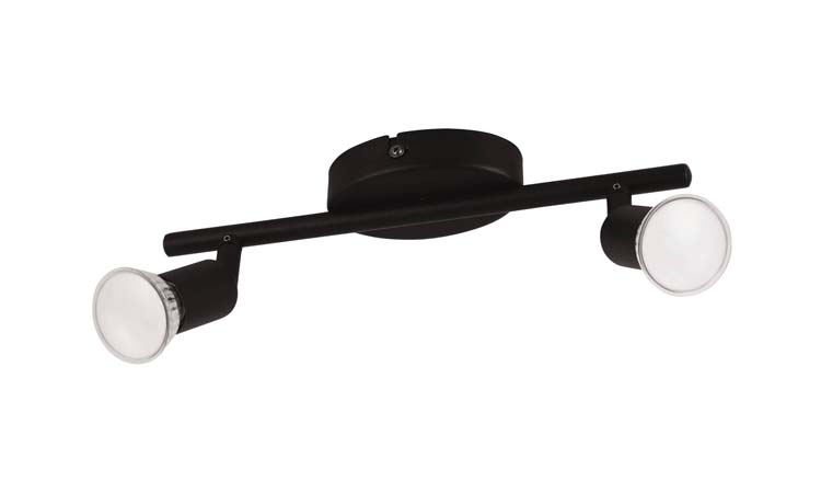 Spot de plafond LED noir 2x3W 480LM LED incl