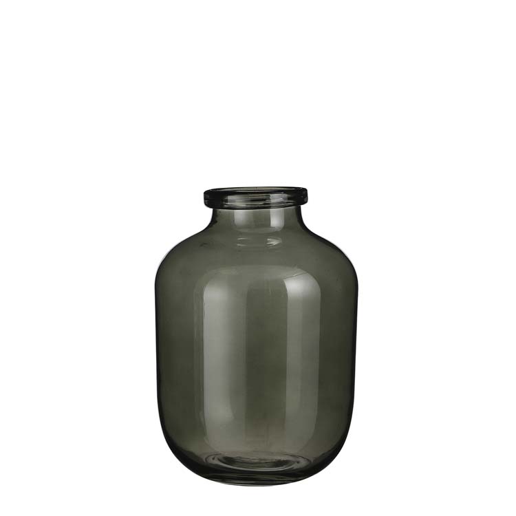 Vase verre vert D 15 cm