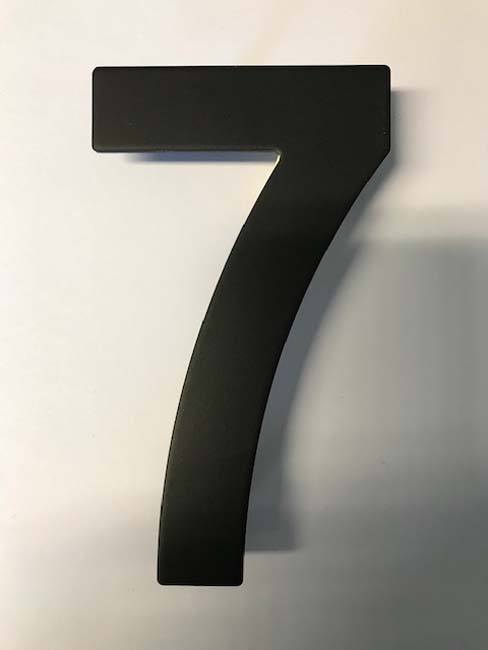 Numéro de maison pro 7 en inox noir 13 cm