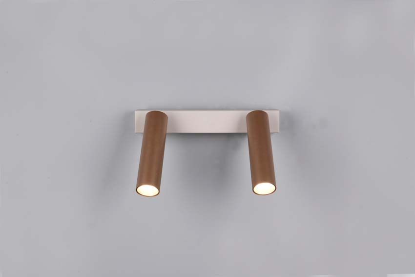 Spot en saillie - Brun café - 26x17,5x4cm - Dimmable - LED - 2x5,5W - 2300-4000K