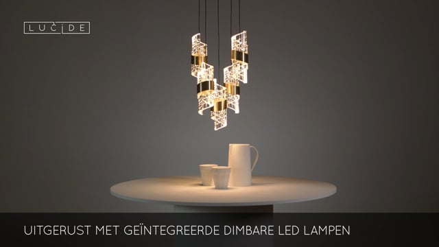 KLIGANDE - Hanglamp - Ø 30 cm - LED Dimb. - 5x8W 2700K - Mat Goud / Messing KLIGANDE - Hanglamp - Ø 30 cm - LED Dimb. - 5x8W 2700K - Mat Goud / Messing