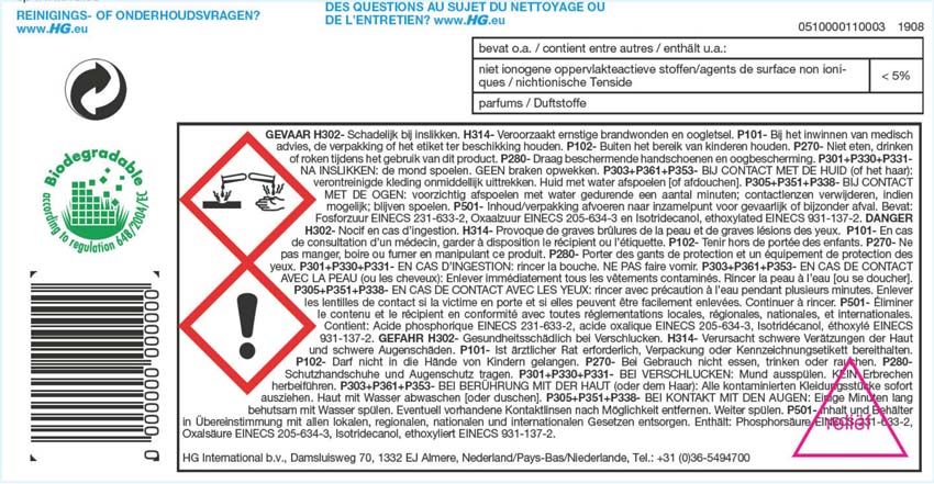 HG anti-calcaire professionnel 1L