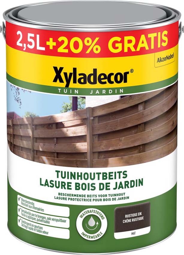 Houtbeits tuinhout Xyladedor rustieke eik 3L