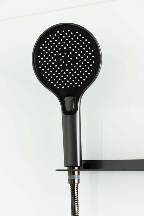 Douchecabine Amani Links gunmetal schuifdeur 90x115x215cm