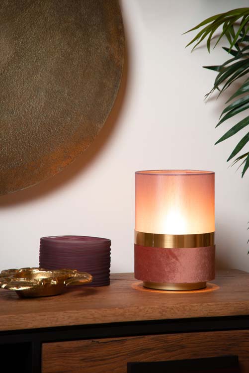 Tafellamp - roze - Ø15cm - E14 - 40W