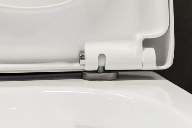 Toilette suspendue Gary sans rebord blanche raccourcie