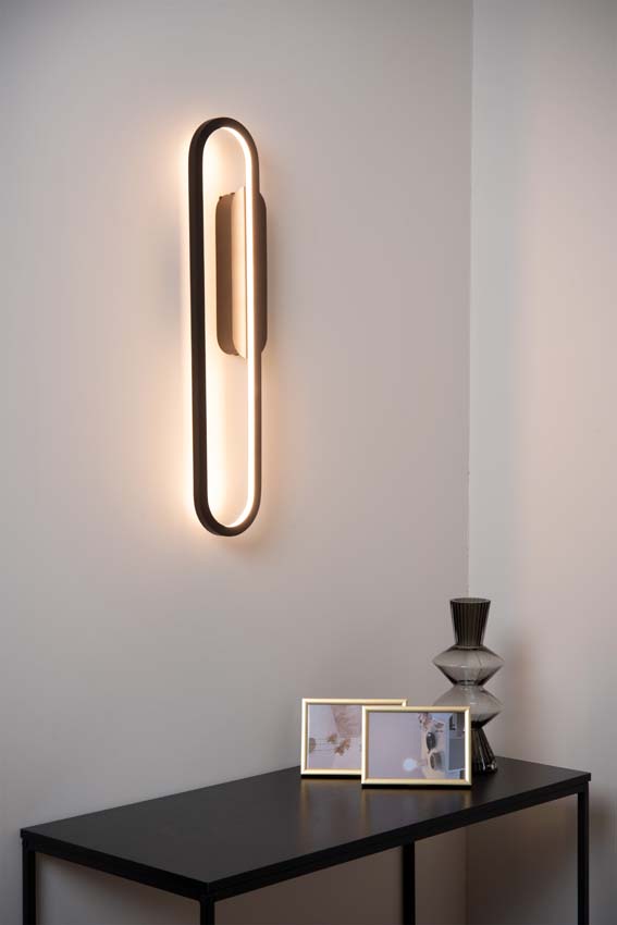 Applique murale - LED dimmable - 1x24W 2700K - Noir