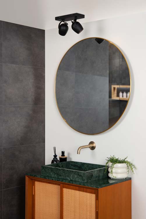 Plafondlamp badkamer - zwart - 2xGU10 - 40W - IP44