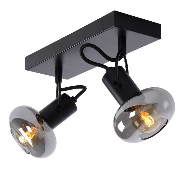 Lucide MADEE - Plafondspot - 2xE14 - Zwart
