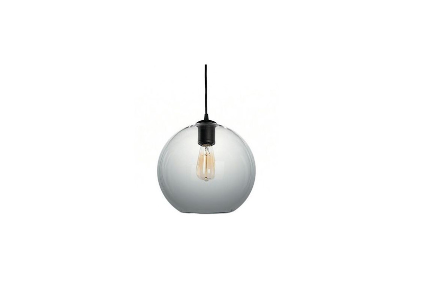 Abat-jour en verre Globe fumé Ø29xH26cm