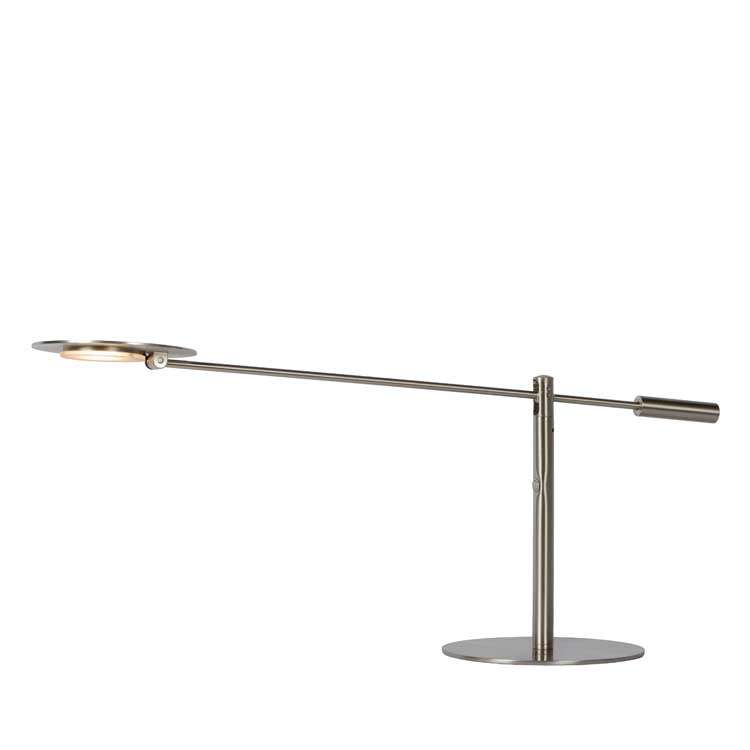 Lucide ANSELMO - Bureaulamp - Ø 25 cm - LED Dimb. - 1x9W 3000K - Mat chroom