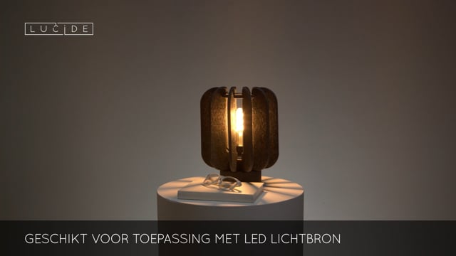 Lucide RAFAL - Tafellamp - Ø 23 cm - 1xE27 - Grijs Lucide RAFAL - Tafellamp - Ø 23 cm - 1xE27 - Grijs