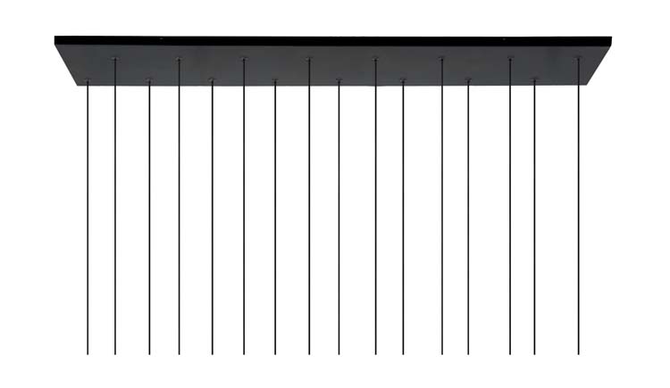 Lucide TEARS - Hanglamp - LED Dimb. - G4 - 16x1,5W 3000K - Zwart