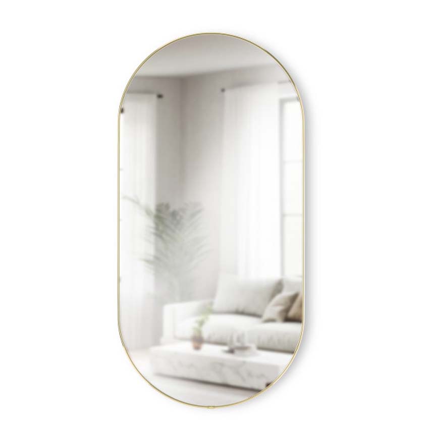 Spiegel Umbra Hubba ovaal koper 91x45cm