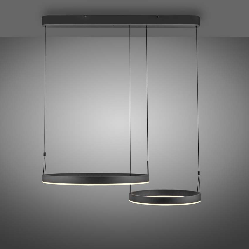 Hanglamp Easy Lift - Zwart - 90cm - Dimbaar - 1x25W/1x16W - CCT