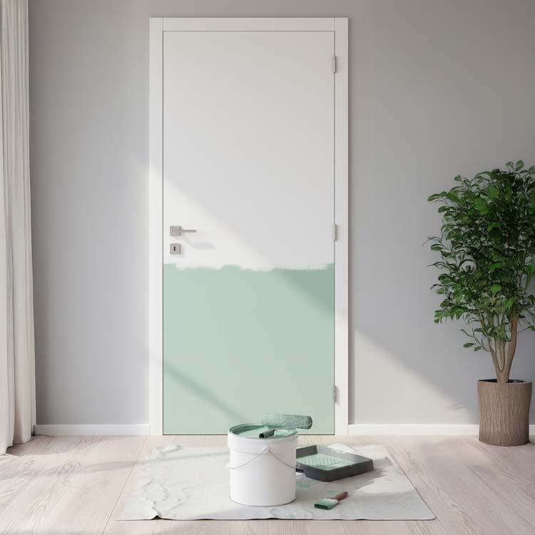 Bloc-porte à peindre tubulaire 880x2015mm - multiplex ébrasement 25cm