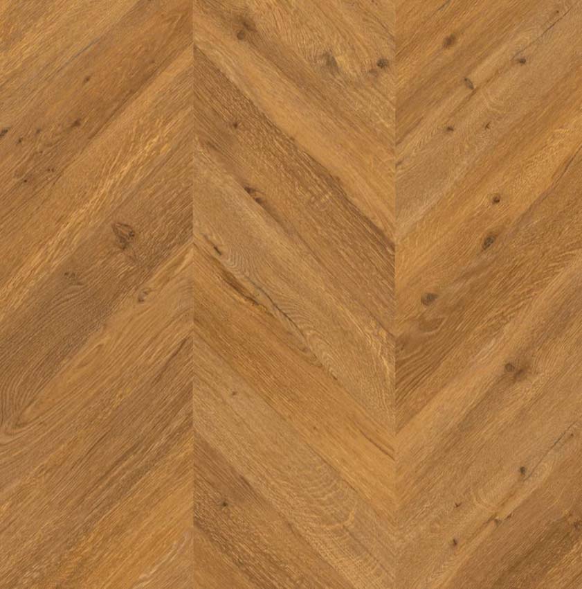 Vinyl vloer Floorify Oscar plank 6mm Hongaarse punt gerookte eik 129,3x30,5cm