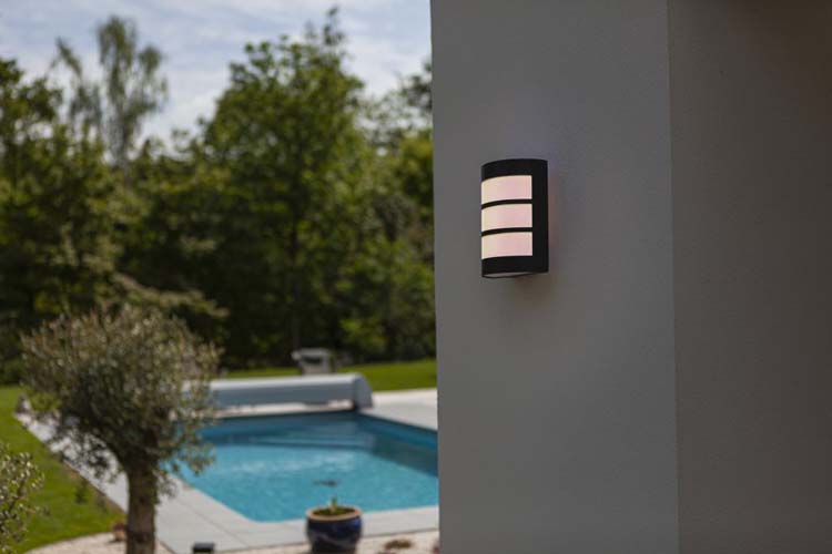 Eclairage exterieur LED lampe murale gris foncé E27